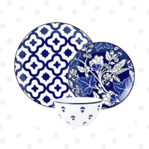 Dinnerware Sets Plates and Bowls, set of 4.