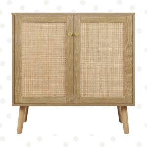 Rattan Accent Storage Cabinet