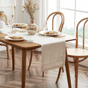 Home Linen Flax Cloth Table Runner Style Natural 14 x 36 Inch