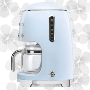 Smeg 50's Retro Style Aesthetic Drip Filter Coffee Machine, 10 cups, Pastel Blue
