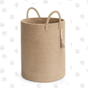 Tall Wicker Laundry Basket with Handles,16 x 20inches