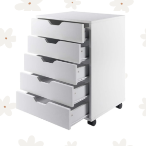 Winsome Wood Halifax Cabinet For Closet/Office, 5 Drawers, White