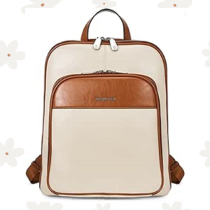 Laptop Backpack Purse 15.6 inch Leather Travel Work Backpack Large Size