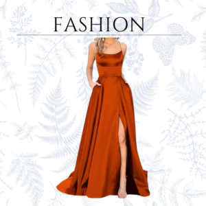 Women's Satin Prom Dresses Long Slit Backless Formal Ball Gowns Spaghetti Straps Wedding Party Dress with Pockets