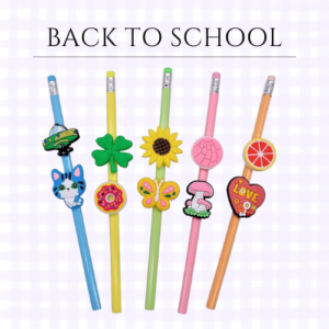 30PCS Random Different Pencil Topper Decoations Cute PVC Pencil Toppes