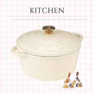 Overmont Enameled Cast Iron Dutch Oven - 5.5QT Cookware