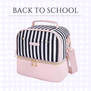 Lunch Bag Women Double Deck Lunch Box Insulated Lunch Cooler