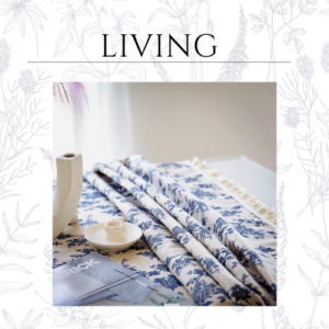 Tablecloth Blue White Rectangle Table Clothes Soft Plain Striped Linen Cloth Table Cover Tassel Fringe Trim