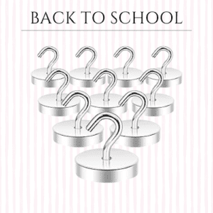 Magnetic Hooks, 80lb Heavy Duty Earth Magnets with Hook for Locker and more