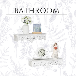 White Wall Shelves French Country Decor - Vintage Floating Shelf Antique Wood Wall Decor Farmhouse