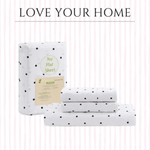 Organic Cotton Queen Fitted Sheet, 3 Piece Set Lightweight, Soft, Breathable