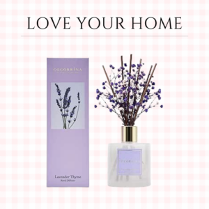 Premium Reed Diffuser Set with Preserved Baby's Breath & Cotton Stick Lavender Thyme