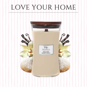 Woodwick Candle Large Vanilla Bean Crackling Wooden Wick