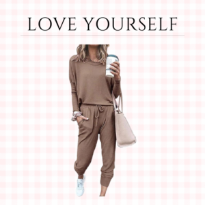 Women's 2024 Fall Two Piece Outfit Long Sleeve Crewneck Pullover