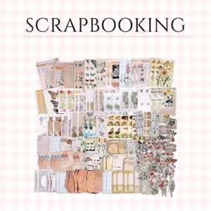 Journaling Scrapbook Supplies Kit – Vintage Scrapbook Stickers Kit with 200 pcs