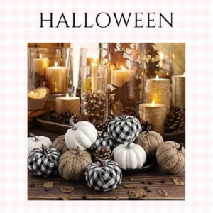 Pumpkin Fall Decorations, for Halloween Autumn Harvest Festival Home Table Decor 12pcs