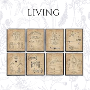 Wall Art Prints (8x10)  Bathroom Bedroom Decor Retro Studio Student Decorations (Vintage, Framed)