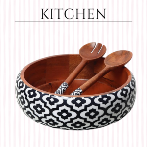 Extra large salad Bowl with serving utensils | 2 matching servers