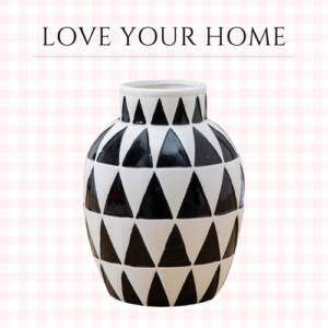 Black and White Ceramic Vase Nordic Minimalist Style Decor Abstract Vase