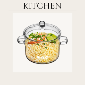 1900 ml Glass Saucepan with Cover