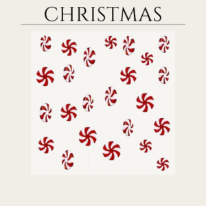 Quesuc 50 Pieces Christmas Garland Candy Swirl Garland Ornament Red and White Candy Plastic Tree Candy Decoratio