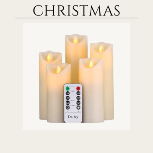 Flameless Candles Da by 5" 6" 7" 8" 9" Set of 5 Realistic Dancing LED Flickering Wick for Parties,Home,Public Elegant Events, Battery Powered