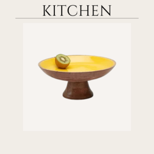 Wooden Pedestal Fruit Bowl for The Counters or Decorative Fruit Stand for Kitchen Counters or Centerpiece Table Décor