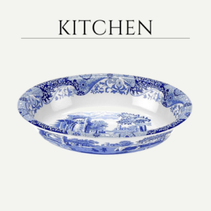 Spode Blue Italian Oval Rim Dish | Deep Baking Pan