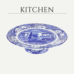 Spode Blue Italian Collection Cake Stand | 10.5 Inch Footed