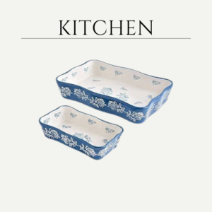 Baking Dish Casserole Dish Ceramic Lasagna Pan 2-Pcs