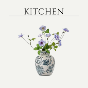 Ceramic Floral Vase | 6.3 Inch Blue and White