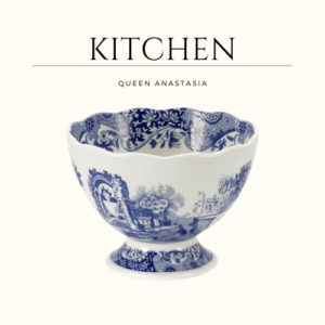 Spode Blue Italian Footed Bowl | Made of Porcelain |