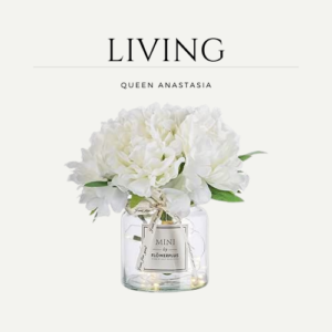 White Fake Flowers with Vase