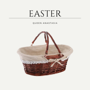 Wicker Basket with Handle, Easter Picnic