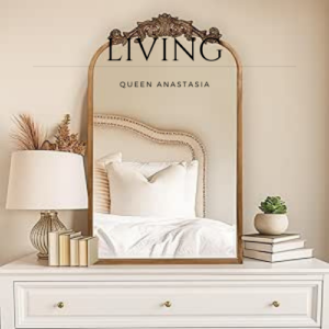 19" x 31" Gold Vintage Mirror for Wall, Antique Baroque Mirror with Ornate Frame