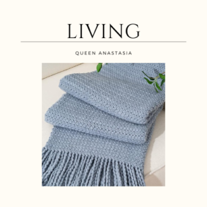 Dusty Blue Throw Blanket for Sofa Couch