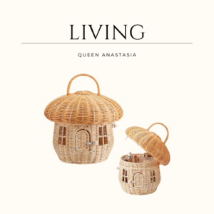 Handmade Wicker Mushroom-Shaped Storage Basket