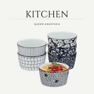 6PCS Ceramic Ramekins 6 Oz Oven Safe