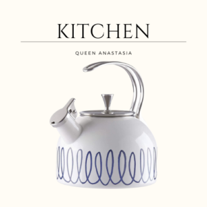 Kate Spade New York  Metal Kettle, Blue, 2.5 Qt (2.4 L)