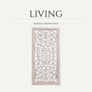 Mango Wood Floral Handmade Intricately Carved Arabesque Wall Decor