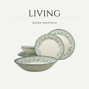 Tudor Royal 12-Piece Round Porcelain Dinnerware Set, Service for 4