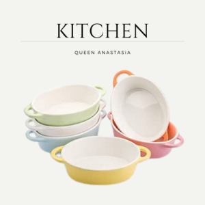 6 Colors Oval Porcelain Ramekins 10 oz Oven Safe