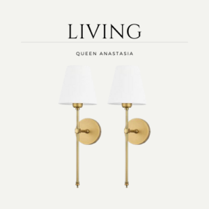 Wall Sconces Sets of 2, Classic Brushed Brass Sconces