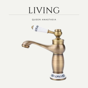 Antique Brass Faucet for Bathroom Vintage Gold