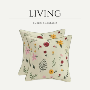 Decorative Pillowcases 18 x 18 inch Pack of 2 Embroidered