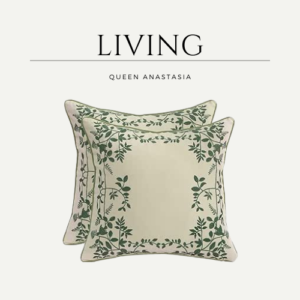 Tosleo Embroidered Throw Pillow Covers 18x18 inch Pack of 2